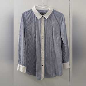 Classic Blue Striped Men's Shirt
